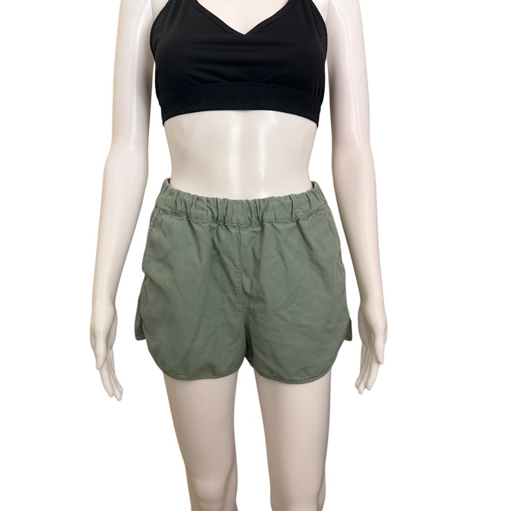 Madewell Sage Green Pull On Elastic Waist Relax fit Shorts Size XS
